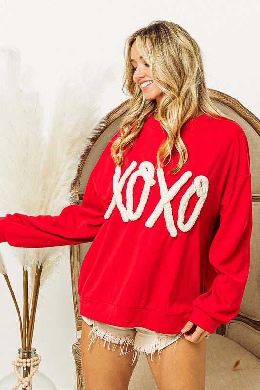 Chunky Yarn XOXO Sweatshirt