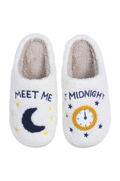 Cozy Meet Me At Midnight Slippers