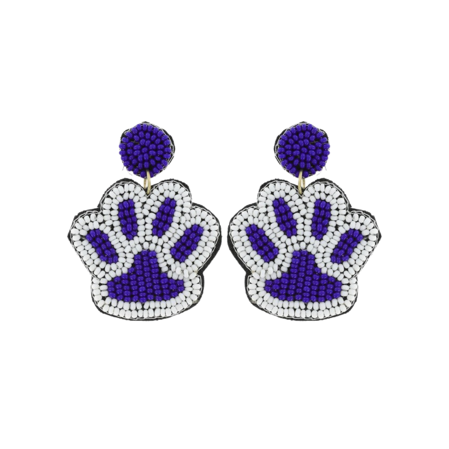 Beaded Tiger Paw Earrings